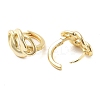 Brass Nuggets Hoop Earrings for Women LS-EJEW-F347-01G-04-2