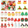 28Pcs 14 Styles DIY Christmas Theme Opaque Christmas Resin Cabochons FIND-YW0005-74-1