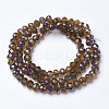Electroplate Transparent Glass Beads Strands EGLA-A034-T3mm-F01-2