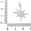 Brass Micro Pave Clear Cubic Zirconia Pendants KK-S507-01P-3