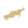 Brass Micro Pave Cubic Zirconia Pendants KK-R230-11G-2