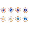 8Pcs 4 Styles Alloy Enamel Pendants ENAM-FP0001-94-1