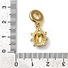 Brass Enamel European Dangle Charms KK-K345-07G-3