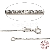 Rhodium Plated Sterling Silver Necklaces X-STER-M034-38A-1