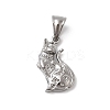 304 Stainless Steel Pendant Rhinestone Settings STAS-B167-14B-P-1