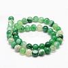 Natural Striped Agate/Banded Agate Bead Strands G-K155-B-6mm-08-2