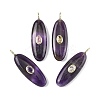 Natural Amethyst Pendants G-D357-02B-1