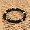 Natural Gemstone Beaded Stretch Bracelets BJEW-F188-01B-1
