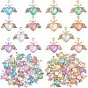 40Pcs 2 Colors UV Plating Alloy Mixed Color Glass Rhinestone Pendants FIND-PH0021-94-1