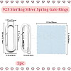 1Pc 925 Sterling Silver Spring Gate Rings FIND-BBC0004-76-2
