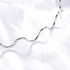 304 Stainless Steel Wave Shape Link Chain Necklaces for Women LS-NJEW-S439-08P-2