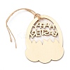 DIY Egg Shape Handmade Hollow Out Graffiti Wood LS-WOOD-G007-03-3