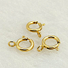 Brass Spring Ring Clasps KK-G163-6mm-1-1