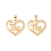 Brass Micro Pave Clear Cubic Zirconia Pendants LS-ZIRC-Z007-12G-1
