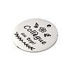 Anti-Tarnish 201 Stainless Steel Pendants STAS-R002-01P-15-2