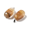 Natural Yellow Hematoid Quartz Pendants G-P525-01P-04-2