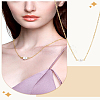 1Pc ABS Imitation Pearl Round Pendant Necklaces NJEW-LP0009-11-1