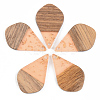 Transparent Resin & Walnut Wood Pendants RESI-S389-035A-B-2