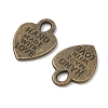 Tibetan Style Alloy Heart Charms LS-X-TIBEP-Q035-07AB-NR-2