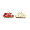 Rack Plating Alloy Enamel Pendants ENAM-N055-173A-3