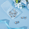 6Pcs 6 Styles 304 Stainless Steel Anchor Hook Clasps STAS-UN0050-80-5