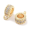 Brass with Cubic Zirconia Tube Bails KK-P271-08G-2