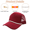 5Pcs 5 Styles Round Plastic & Acrylic Beads Baseball Cap Chain AJEW-GO00046-5