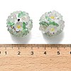 Polymer Clay Rhinestone Beads with Resin RESI-Z045-06-3
