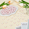 200Pcs Floral Printed Porcelain Beads PORC-ME0001-09-5