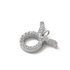 304 Stainless Steel Micro Pave Cubic Zirconia Charms STAS-Z107-09P-03-2