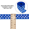  3 Rolls 3 Colors Independence Day Theme Polyester Grosgrain Ribbon OCOR-NB0001-69-2