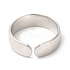 Non-Tarnish 304 Stainless Steel Common Gull Open Cuff Ring for Women RJEW-E063-14P-3
