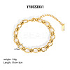 European Style 304 Stainless Steel Link Chain Bracelet for Women HM2215-4-1