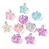 10Pcs Transparent Resin & Glitter Powder Pendants RE-CBADB2B-02-1