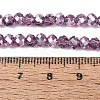 Transparent Electroplate Glass Beads Strands EGLA-Q131-01A-05-4