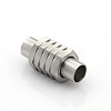 Tarnish Resistant 304 Stainless Steel Matte Surface Magnetic Clasps with Glue-in Ends LS-STAS-O042-C-30-3