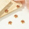 SHEGRACE Brass Cubic Zirconia Charms XGRQ3P967-614G-4