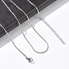 1.2MM 304 Stainless Steel Boston Link Chain Necklaces NJEW-D328-01P-03-4