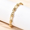 304 Stainless Steel Oval & Infinity Link Chain Bracelets for Women BJEW-K226-14A-G-1