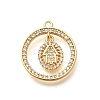 Brass Micro Pave Cubic Zirconia Pendants KK-G519-07G-06-1