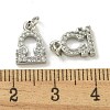 Rack Plating Brass Micro Pave Cubic Zirconia Pendants KK-K386-02C-P-3
