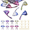 DIY Brass & Epoxy Resin Butterfly Wing Dangle Earring Jewelry Kits DIY-TA0010-65A-1