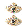 Brass Micro Pave Clear Cubic Zirconia Pendants KK-Q031-47G-06-1
