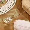 Brass Cubic Zirconia Pendant Necklaces LS-NJEW-H051-01G-02-3
