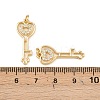 Brass Pave Clear Cubic Zirconia Pendantss KK-F919-38B-G-3