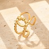 304 Stainless Stee Open Cuff Rings for Women RJEW-Q006-03G-G-1