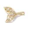 Hollow-Carved Design Fishtail Brass Pendants KK-V005-04G-2