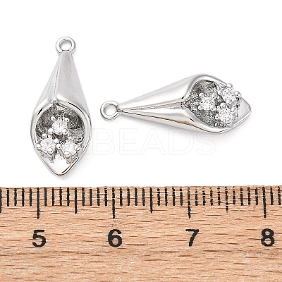 Brass Rhinestone Pendants KK-E793-24P-1