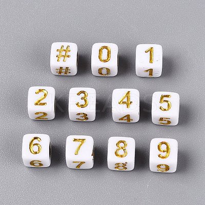 PVD Vacuum Plating Acrylic Beads PACR-T010-004G-1