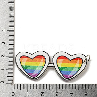 Double-Sided Printed Acrylic Big Pendants OACR-G030-05B-1
